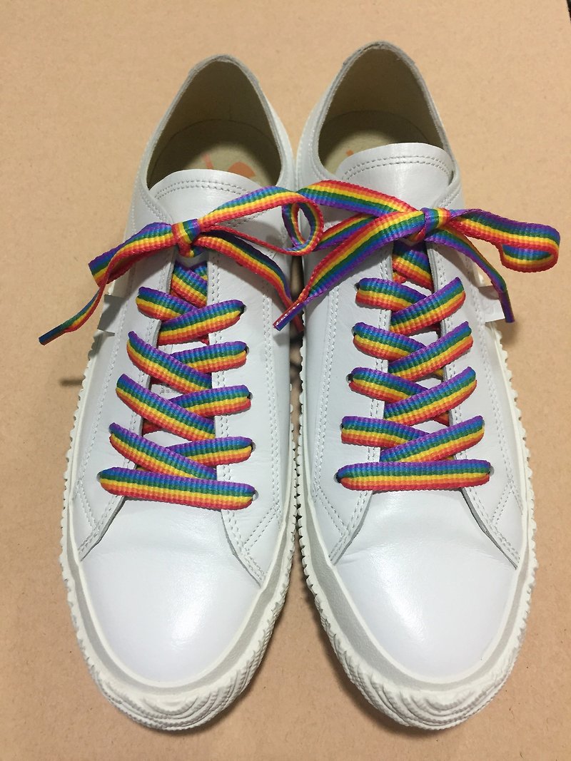 Six-color rainbow shoelace 160cm /182cm - Knitting, Embroidery, Felted Wool & Sewing - Polyester Multicolor