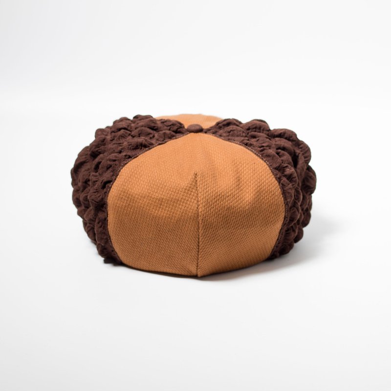 Brown and Brown Beret - Hats & Caps - Other Materials Brown