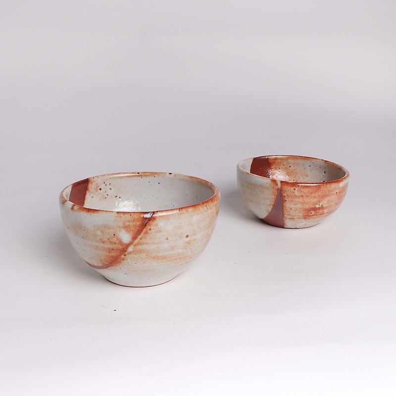 Mingya Kiln l Japanese-style simple Shino glaze small tea bowl - Teapots & Teacups - Pottery Multicolor