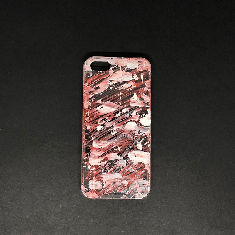 Acrylic 手繪抽象藝術手機殼 | iPhone 5s/SE |  Feel it Still - 手機殼/手機套 - 壓克力 紅色