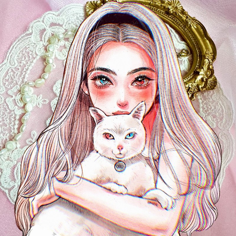 Twins sticker - 貼紙 - 紙 粉紅色