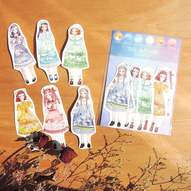 Sky girl stickers set - Stickers - Paper Blue