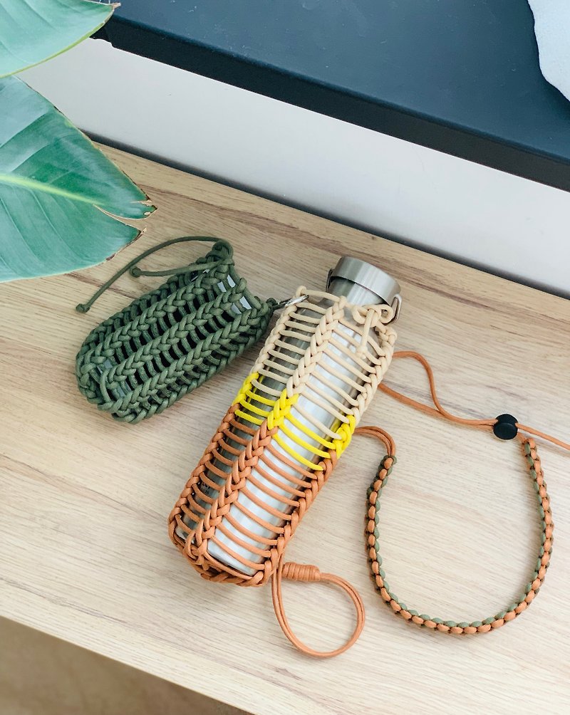 Water bottle backpack with mobile phone bag/ hiking cross-body bag/ mobile phone bag/ water bottle bag/ cross-body strap - Messenger Bags & Sling Bags - Other Materials Multicolor