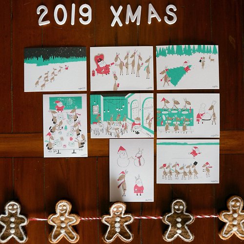 miju 米豬 2019聖誕卡套餐 ( 8張入)