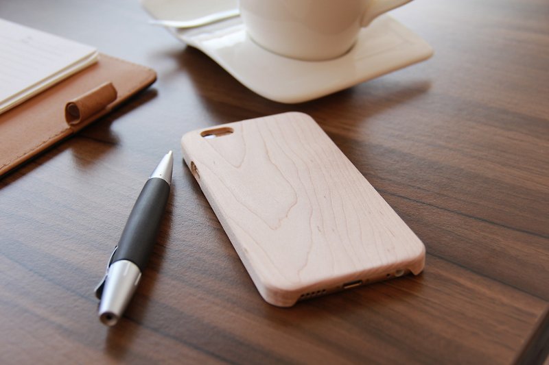 Micro forest. iPhone 7 (4.7-inch) formed a pure original wooden mobile phone shell - cherry wood basic wood models - เคส/ซองมือถือ - ไม้ สีทอง