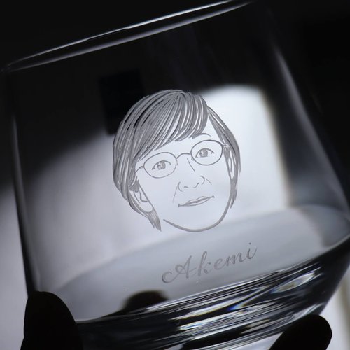 MSA玻璃雕刻 390cc【夫妻妻子杯】(寫實版)德國蔡司Schott水晶威士忌杯 似顏繪