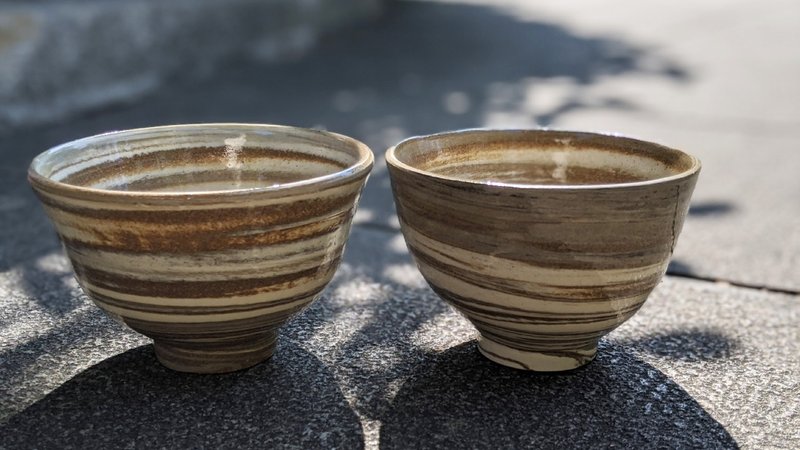 Healing.Hand.Ceramic | Handmade pottery - marble clay Design - Bowls - Bowls - Pottery Brown