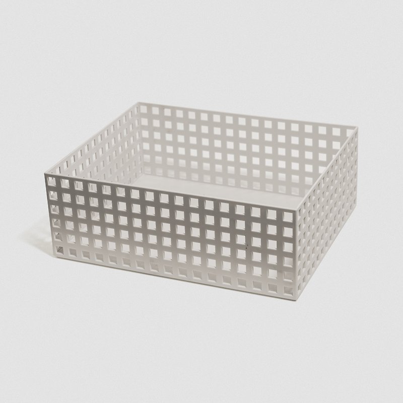 Multiple offers - Building Block Series Storage Basket L34.9xW28.1xH12.8cm Made in Taiwan G14172F - กล่องเก็บของ - พลาสติก ขาว
