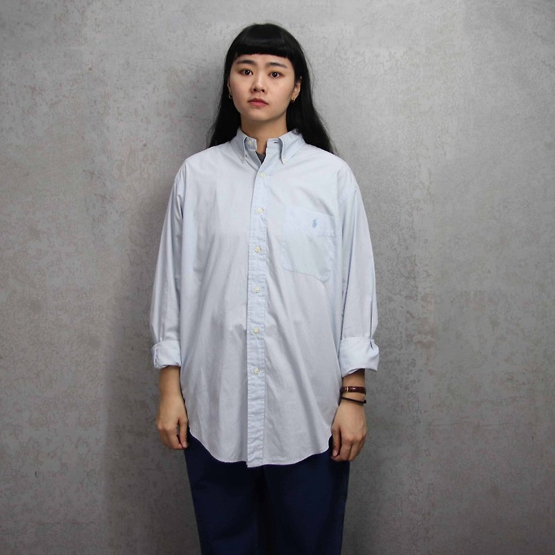 Tsubasa.Y Ancient House POLO Shirt Blue 006, Polo Ralph Lauren shirt - Men's Shirts - Cotton & Hemp 