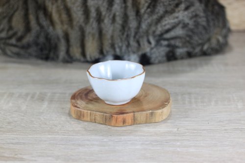 自然釉文創工作室 【母親節禮物】45ml 月白 官窯 幸運茶杯 鶯歌陶藝名家葉敏祥作