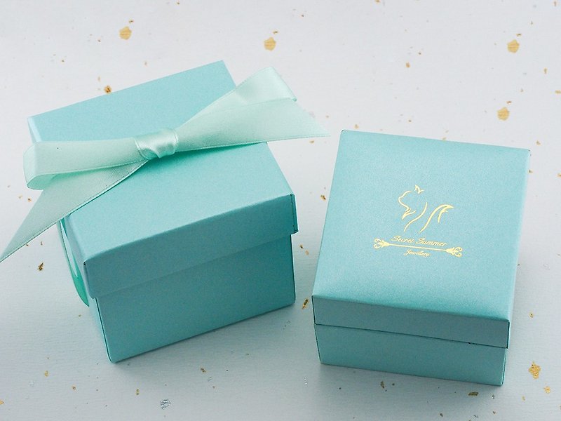 【謎夏 Secret Summer Jewellery】品牌戒指/項鍊盒 - 其他 - 紙 藍色