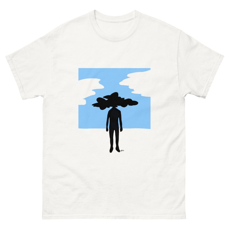 Head in the Clouds Classic Tee - เสื้อฮู้ด - ผ้าฝ้าย/ผ้าลินิน ขาว