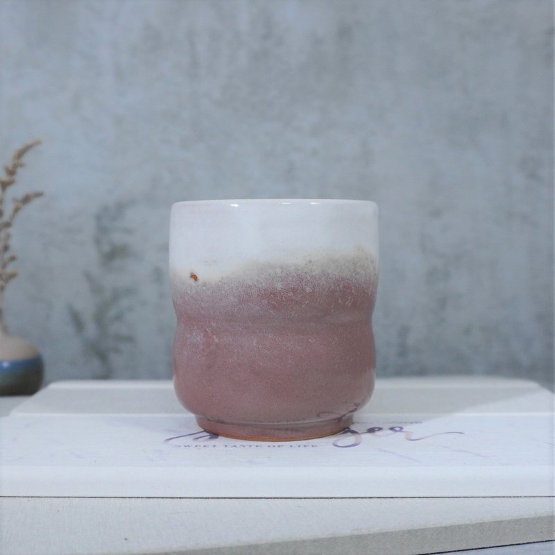 粉紫腰身握杯,茶杯,水杯-容量約250ml - 咖啡杯/馬克杯 - 陶 橘色