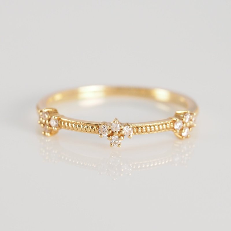 18K Gold The Diamondflakes Ring - General Rings - Precious Metals 