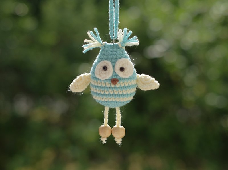 Owl / stuffed animal - ตุ๊กตา - งานปัก สีเขียว