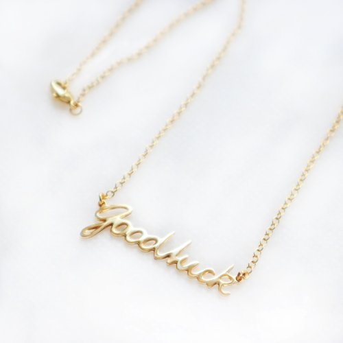雅治設計 yajhih design 【卡片項鍊Card Necklace】臺灣文化 文字款-Goodluck
