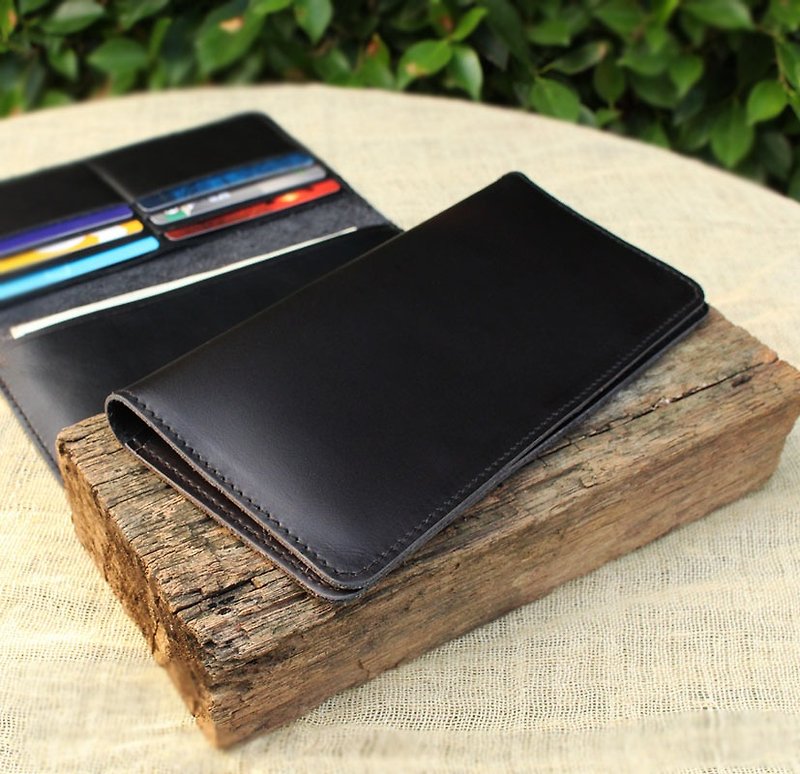 Wallet - My Soft - Genuine Cow Leather - Black / Leather Wallet / 錢包 - กระเป๋าสตางค์ - หนังแท้ 