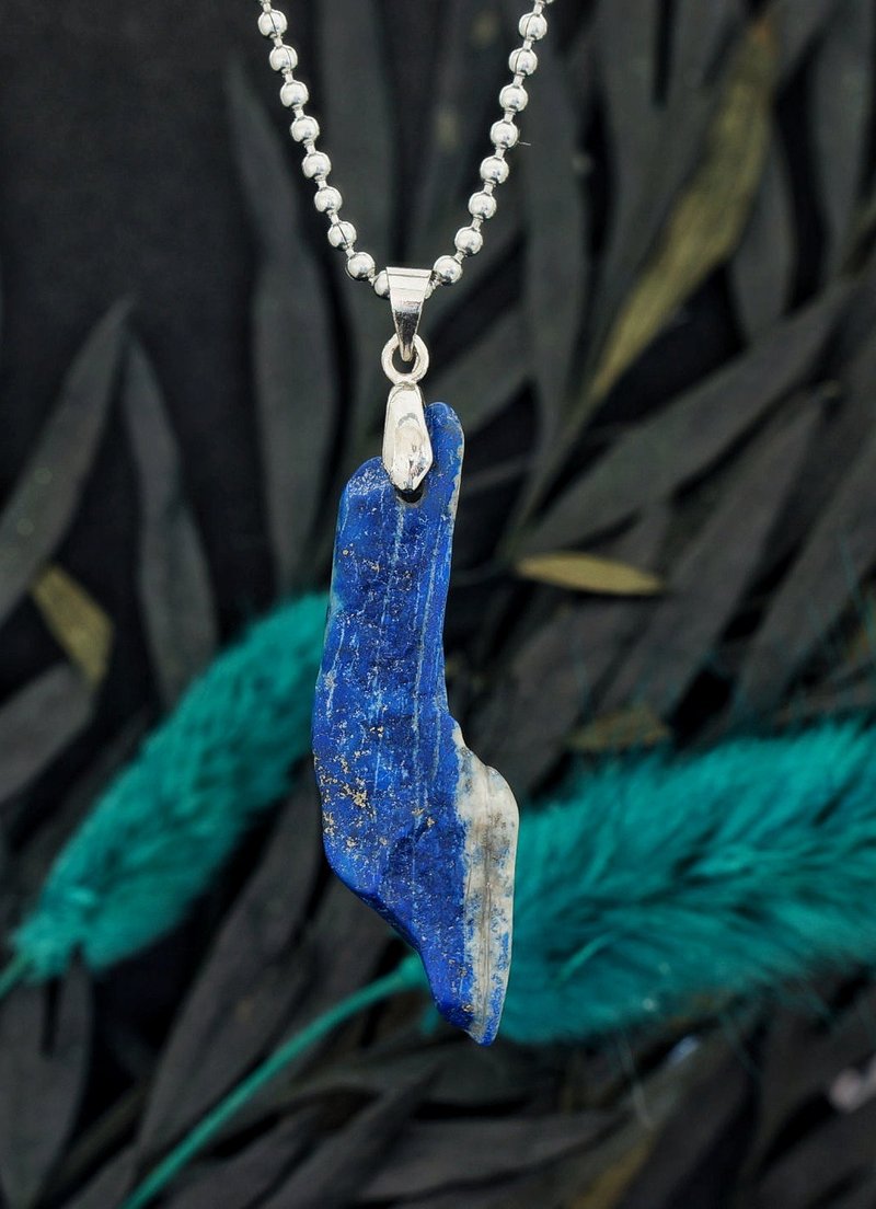 Raw Lapis Necklace No.3 - Necklaces - Semi-Precious Stones 