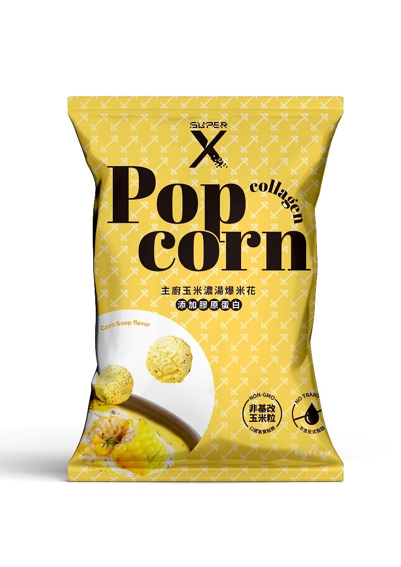 Super X Chef's Corn Soup Popcorn 50g/bag - อื่นๆ - อาหารสด หลากหลายสี