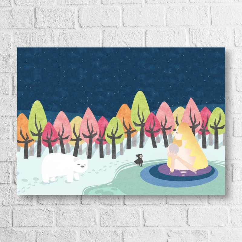 Paper Cards & Postcards Multicolor - Universal Card-Forest-Goddess in the Lake