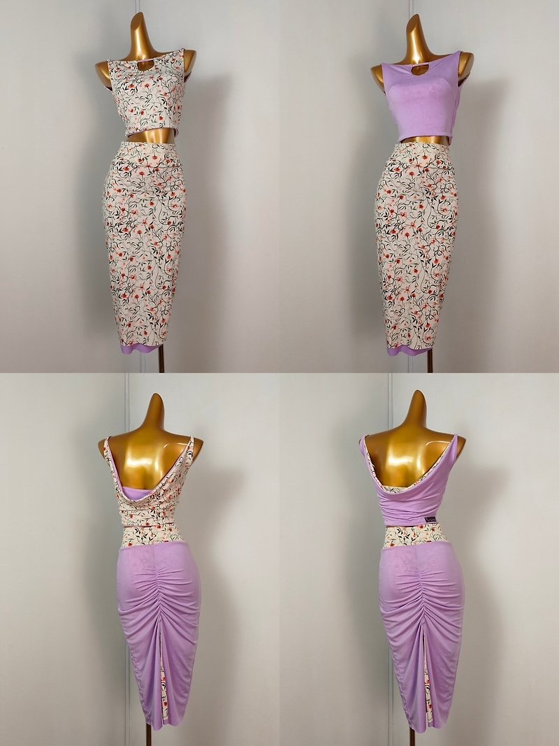 滿天星垂墜感兩件式套組 - 洋裝/連身裙 - 其他材質 多色