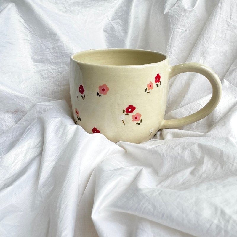 Floral (jumbo) mug - 咖啡杯/馬克杯 - 陶 多色