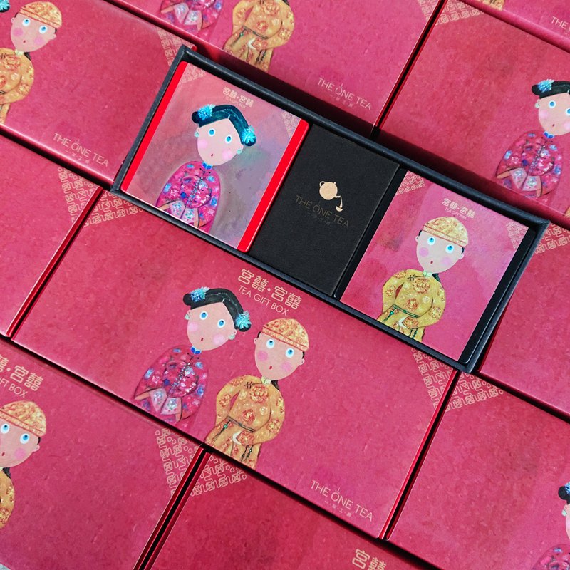 Royal Blessing Tea Gift Box - ชา - อาหารสด สีแดง