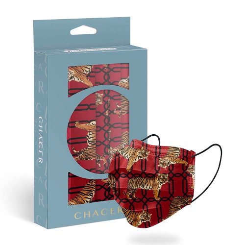 CHACER佳和口罩 福虎生豐系醫用口罩-虎嘯紅(10片)