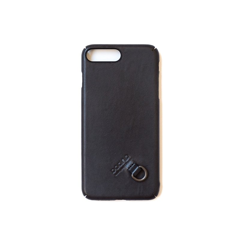緑青| iPhone革手作りのカスタム革···純粋な革の携帯電話のシェル甲羅 - スマホケース - 革 ブラック