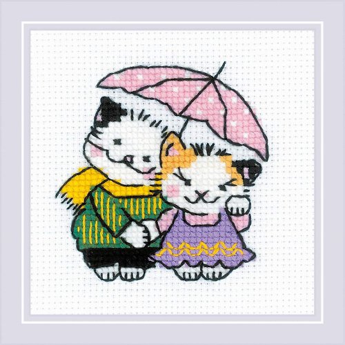 MARUMi刺繡手作 RIOLIS 十字繡材料包 - 小貓情侶系列 - 我們在一起了