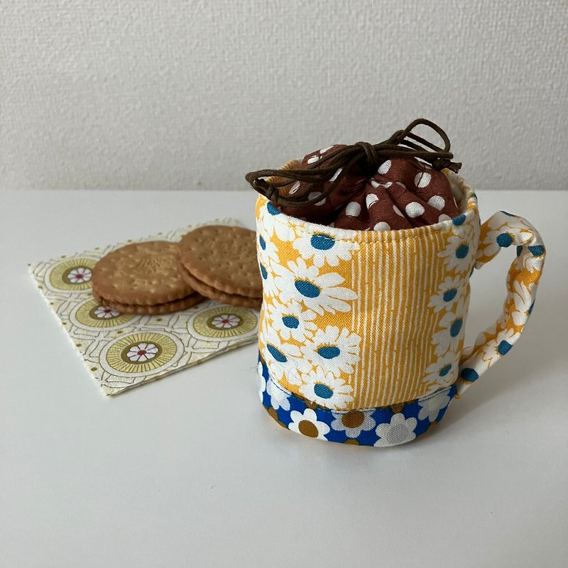 mug cup drawstring - Toiletry Bags & Pouches - Cotton & Hemp Yellow