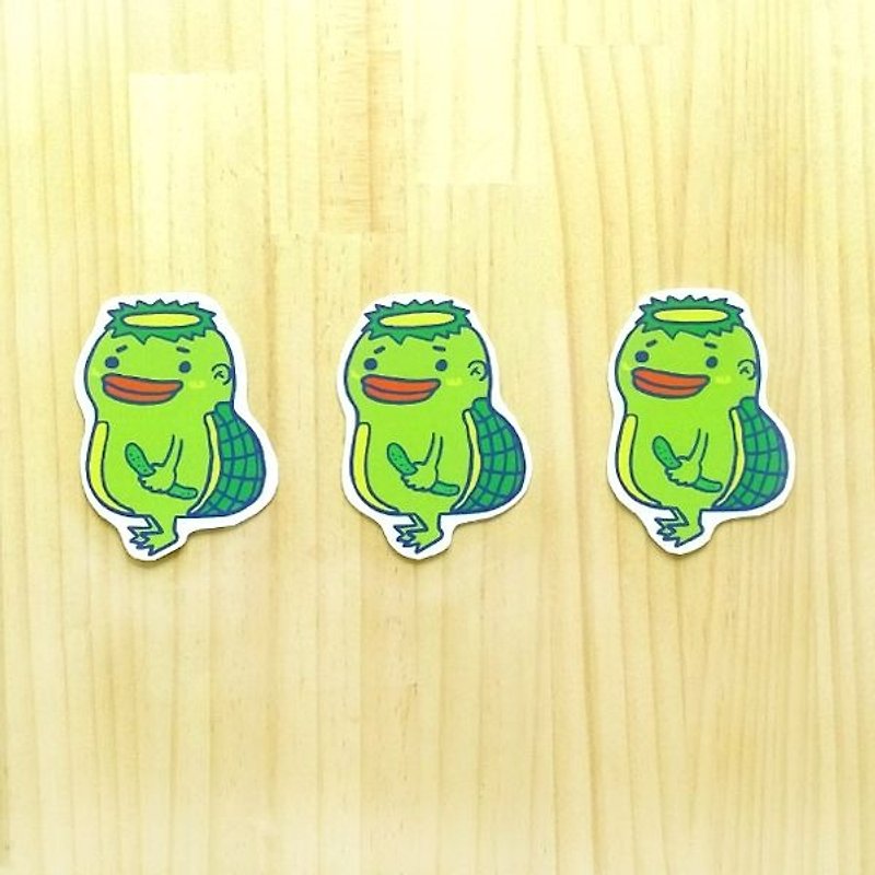 1212 design fun funny stickers waterproof stickers everywhere - Kappa - สติกเกอร์ - วัสดุกันนำ้ สีเขียว