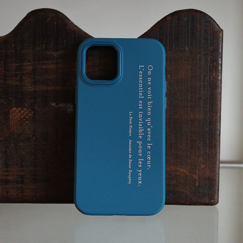พลาสติก เคส/ซองมือถือ สีน้ำเงิน - les yeux little prince navy blue/rhino shield shatterproof iPhone case
