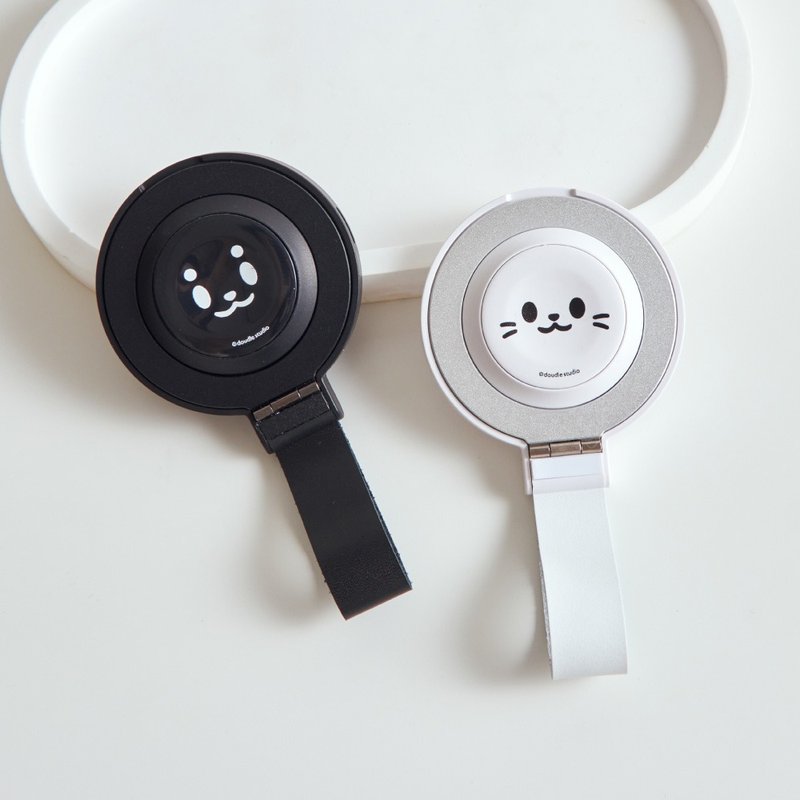 doudle studio經典微笑喵喵15W二合一磁吸支架無線充電器(手機+Wa - 無線充電盤/板/座 - 塑膠 多色