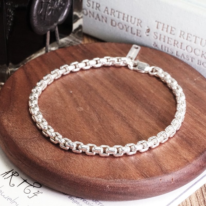 Wide version of Venice bracelet, rounded version of 925 sterling silver bracelet, boys' bracelet and girls' bracelet - Bracelets - Sterling Silver Silver