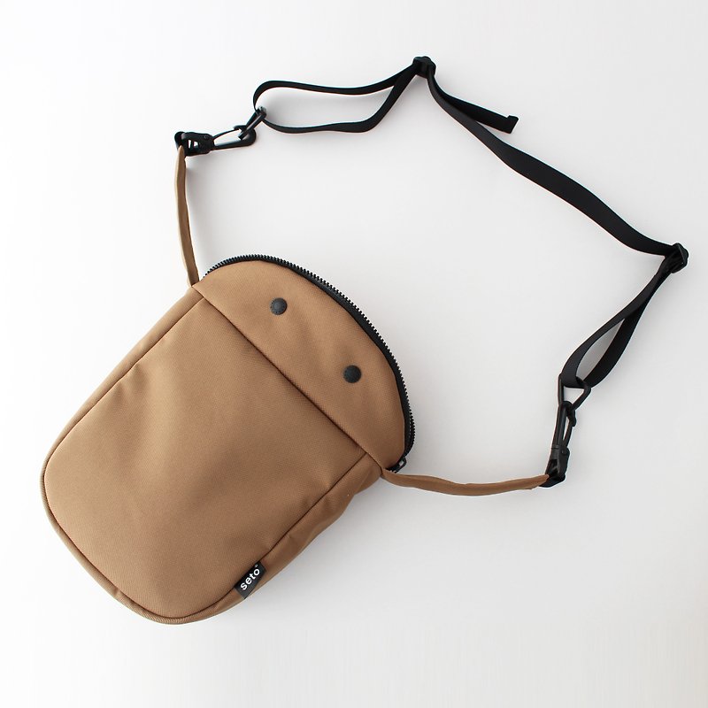seto / creature bag / thick /  Large / Taiko-sagari / Light brown - Messenger Bags & Sling Bags - Polyester Brown