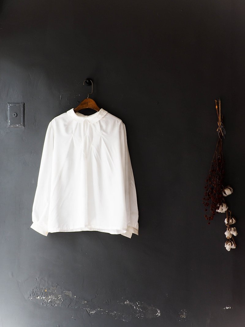 River Water Mountain - Tokyo Elegant Beads Youth Chronicle Antique Silk Shirt Tops shirt oversize vintage - Women's Shirts - Polyester White