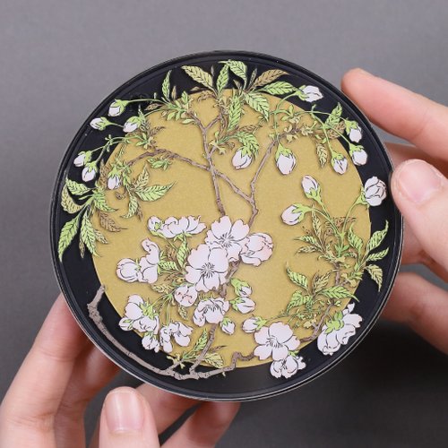 FingerART 指の藝 櫻花 - 浮雕畫 15W無線快速充電器 【日本經典藝術系列】