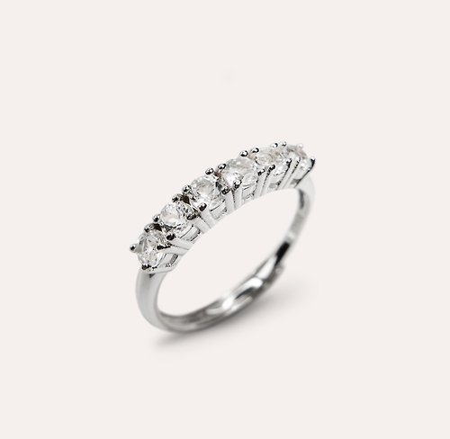 安的珠寶 AND Jewel AND 托帕石 白色 戒指 圓形 3mm 和諧系列 Rely 天然寶石 珠寶銀
