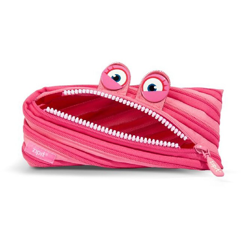 zipit Wildling野人怪獸筆袋/ 線條粉紅 - 鉛筆盒/筆袋 - 聚酯纖維 粉紅色
