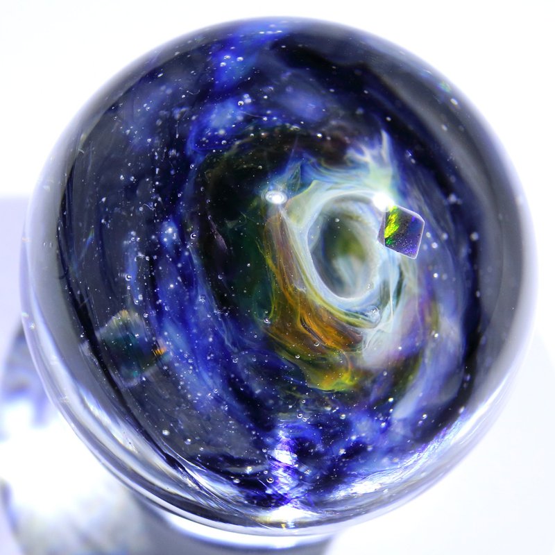 44mm 宇宙玻璃球擺設 no.M187 - 擺飾/家飾品 - 玻璃 藍色