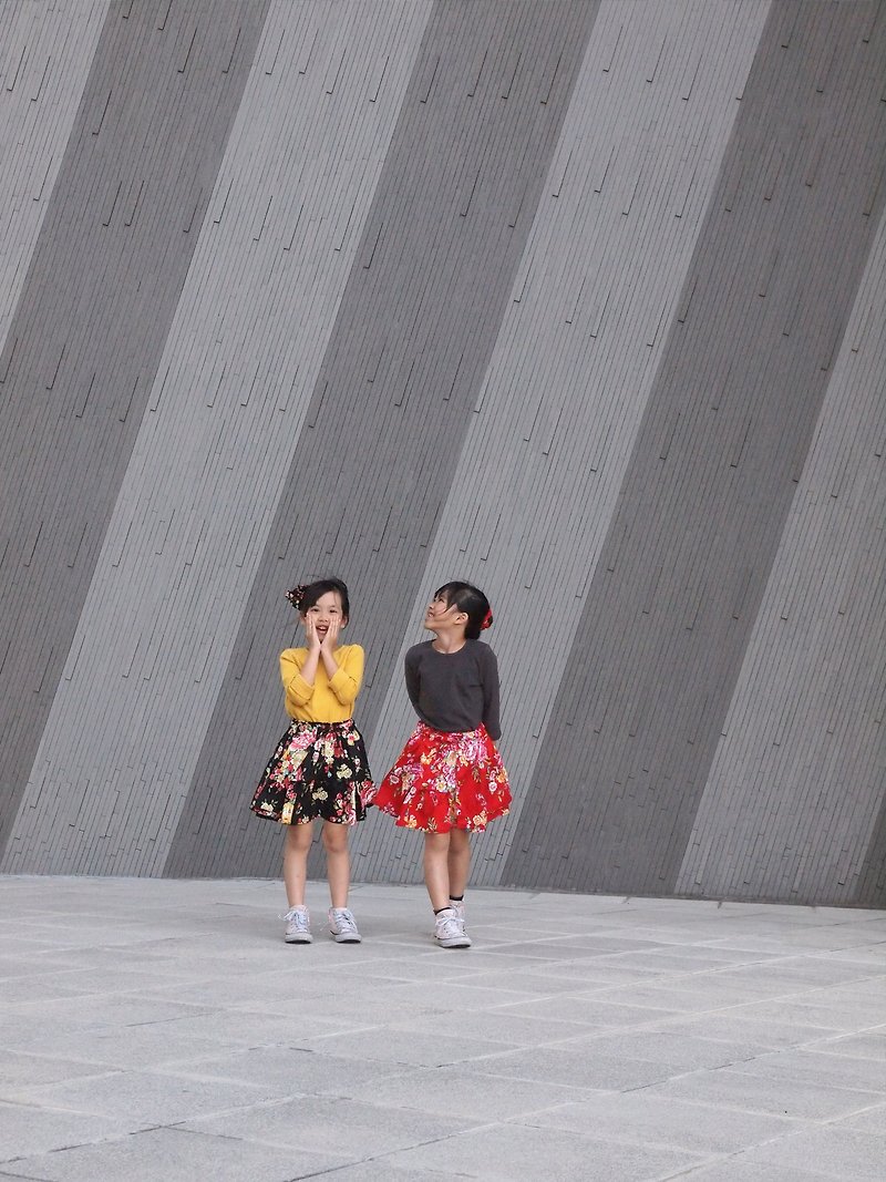 ~New Flowers~Little Girl's Hakka Featured Flower Dress - Skirts - Cotton & Hemp Multicolor
