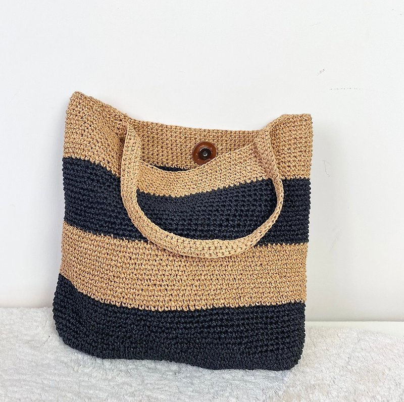 鉤針編織袋/トートバッグ/ウーブンバッグ/手作りかぎ針編み - トート・ハンドバッグ - 紙 多色