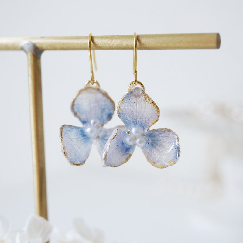Hydrangea antique art jewelry earrings