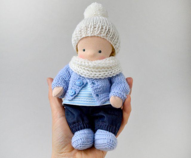 デジタル】7インチ（18 cm）のウォルドルフ人形用のDIYニット服