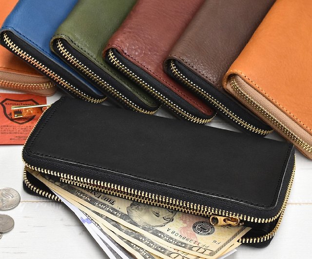 Tochigi Leather Round Zipper Long Wallet Made in Japan Made in
