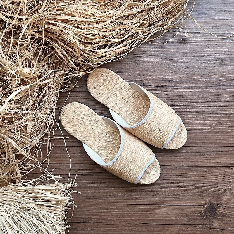 Natural Raffia Slippers No.3 - natural color - Other - Plants & Flowers Khaki