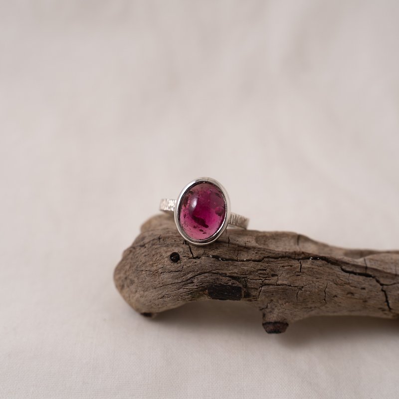Pink tourmaline silver ring - General Rings - Semi-Precious Stones Pink
