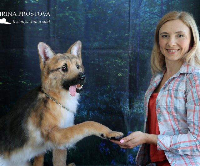 等身大 ジャーマンシェパード ぬいぐるみ リアル 昭和 アンティーク 飾り 71ZGV9v+z6L._AC_UF350,