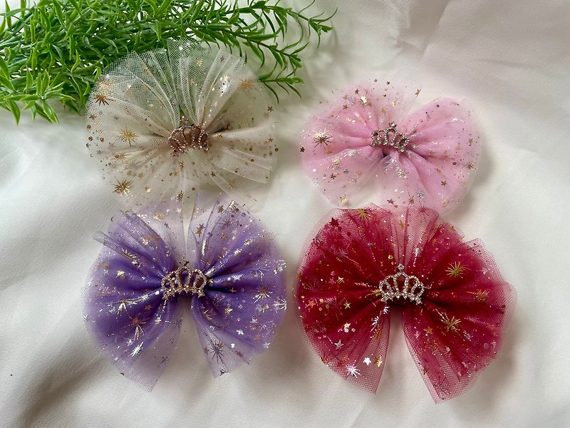 Handmade textured gauze butterfly hair clip - Hair Accessories - Other Materials 